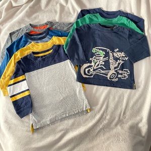 Boys lot 7 long sleeve t-shirts. 18-24mo